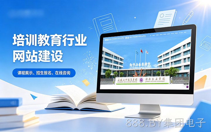 888.BY集团电子教育培训行业官网建设_学校培训机构网站设计制作